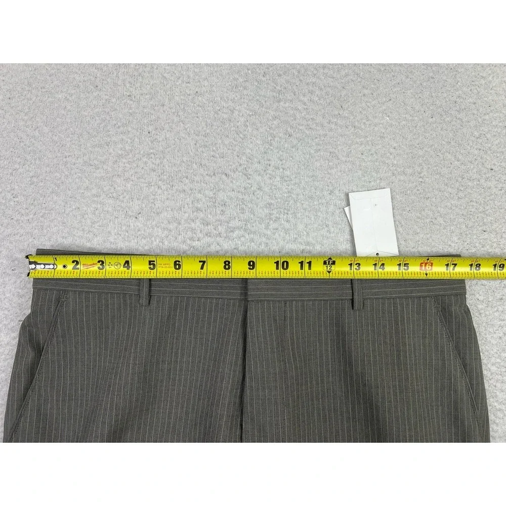 Banana Republic Dress Pants Mens 35x32 Gray Wool Blend Pinstripe Lined Business‎